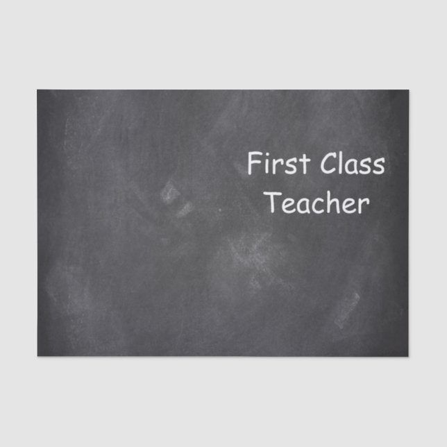 Papier Mousseline Idée cadeau Chalkboard Design pour enseignant de p (Recto)