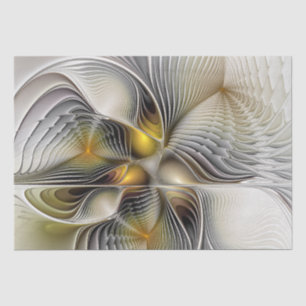 Papier Mousseline Illusion d'optique abstraite fractale 3D avec prof