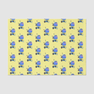 Papier Mousseline Illustration amusante du mélangeur de ciment bleu