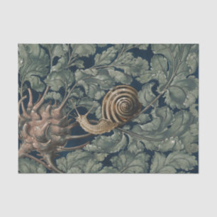 Papier Mousseline Illustration Art Nouveau botanique escargot antiqu
