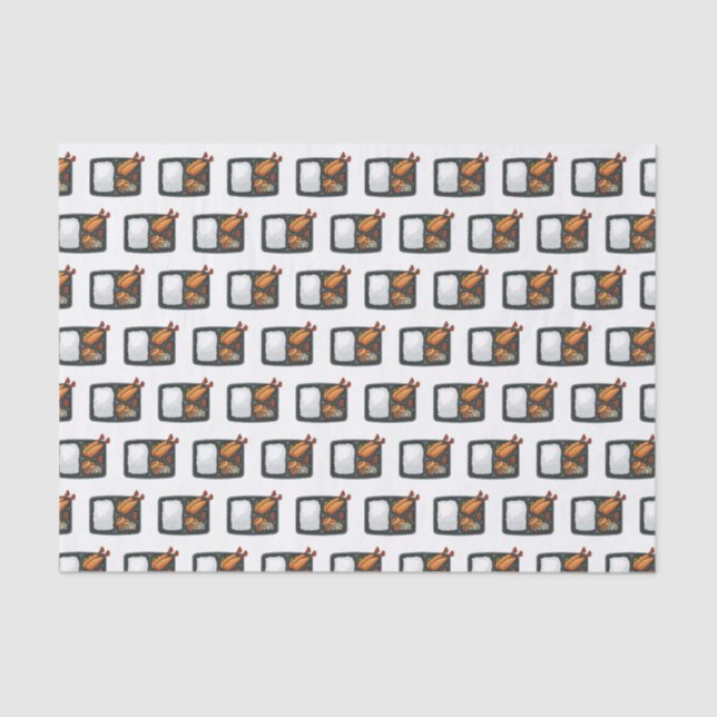 Papier Mousseline Illustration de Bento (Recto)