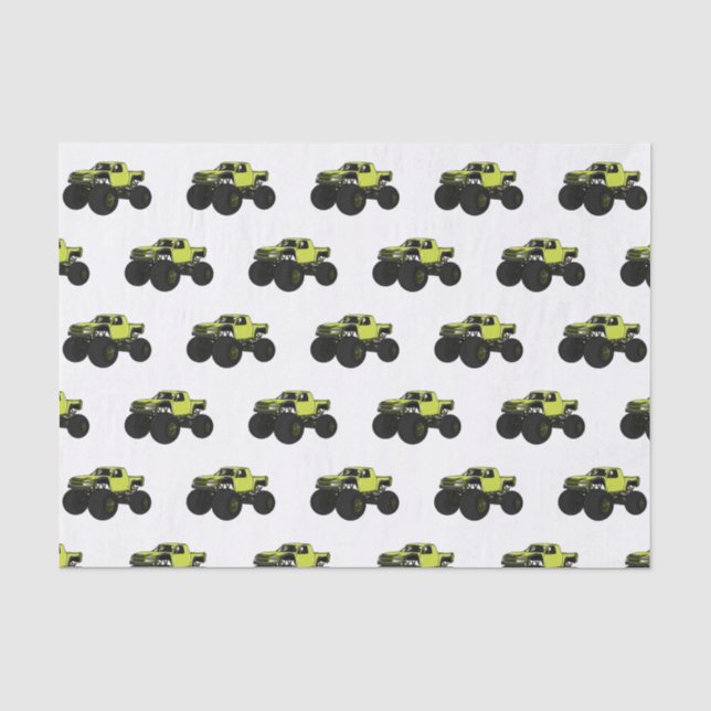 Papier Mousseline Illustration de camion monstre (Recto)