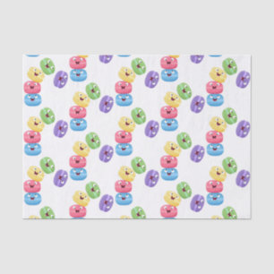 Papier Mousseline Illustration de caricature de macarons marrant mig
