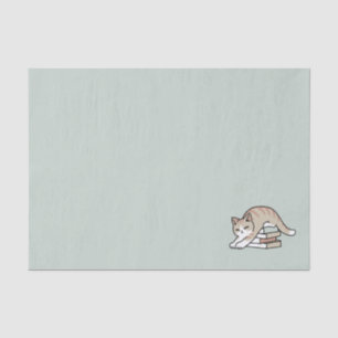 Papier Mousseline Illustration de chat Lover - Curled Up & Cosy