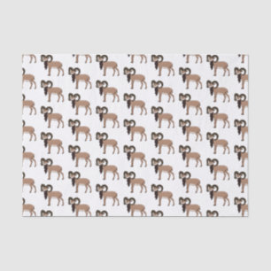 Papier Mousseline Illustration de chèvre de Mouflon