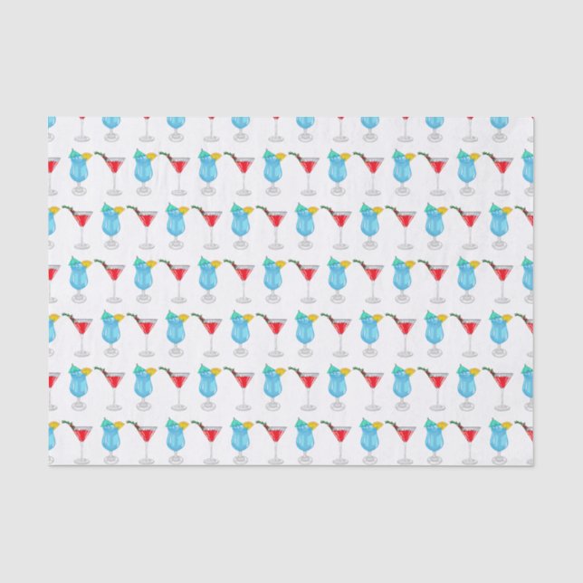Papier Mousseline Illustration de cocktail (Recto)