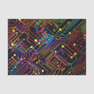 Papier Mousseline Illustration de conception de carte de circuit Cus