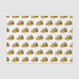 Papier Mousseline Illustration de dessin animé Bulldozer