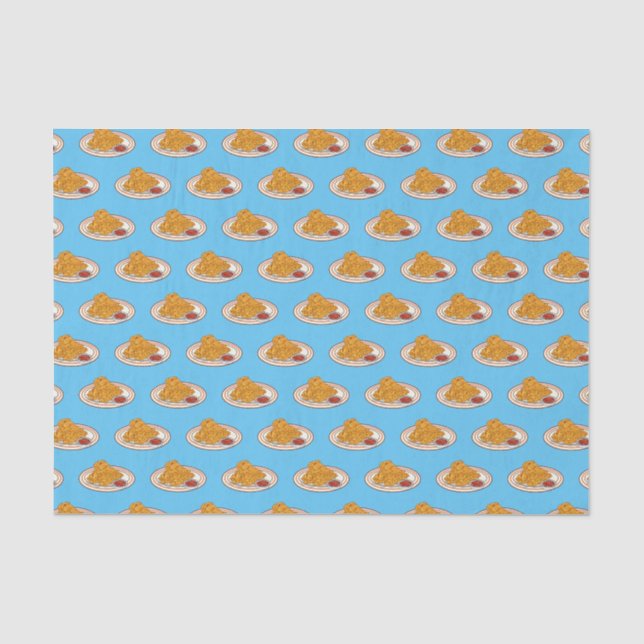 Papier Mousseline Illustration de dessin animé sur le poulet frit (Recto)