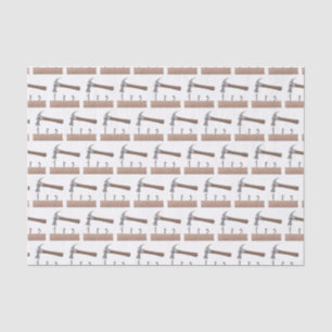 Papier Mousseline Illustration de dessin mignon, marteau et ongles