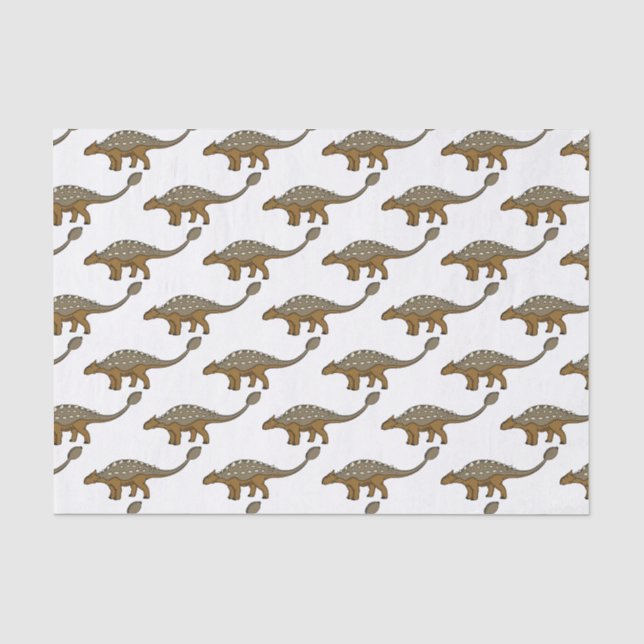 Papier Mousseline Illustration de dinosaure blindé Ankylosaurus (Recto)