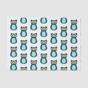 Papier Mousseline illustration de Hibou Bleu