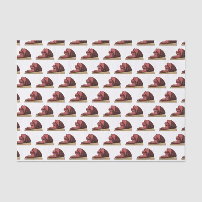 Papier Mousseline Illustration de jambon (Recto)