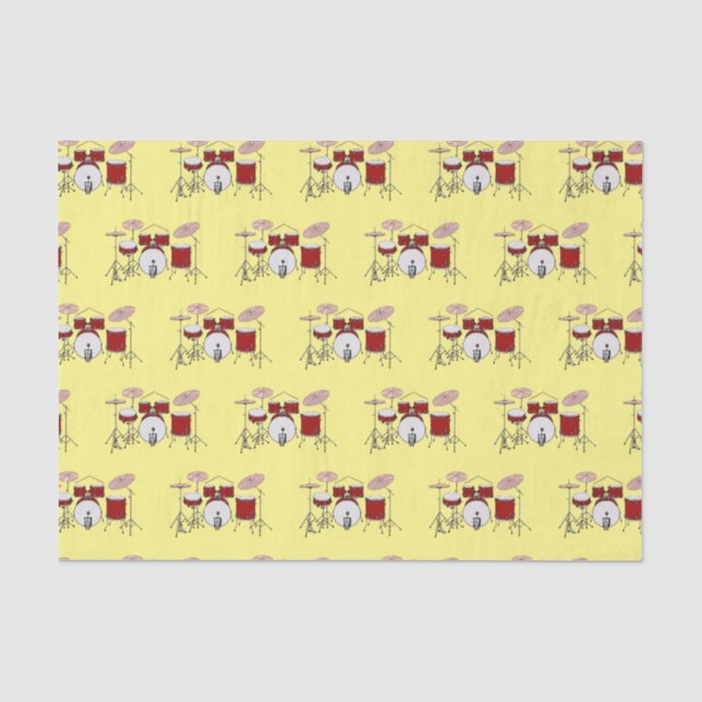 Papier Mousseline Illustration de kit de batterie (Recto)