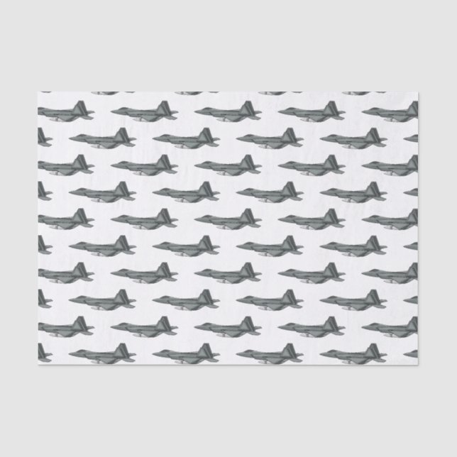 Papier Mousseline Illustration de l'avion de chasse (Recto)
