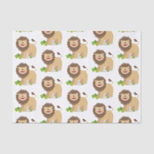Papier Mousseline Illustration de l'effervescence de lions heureux