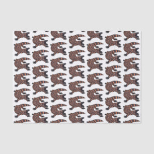 Papier Mousseline Illustration de lézard géant affamé