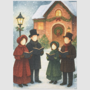 Papier Mousseline Illustration de livre d'histoire Caroleurs de Noël