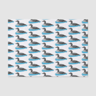 Papier Mousseline Illustration de Loon bird