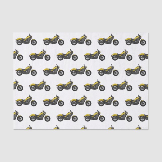 Papier Mousseline Illustration de moto Cruiser (Recto)