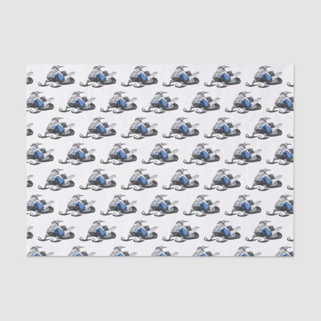 Papier Mousseline Illustration de motoneige (Recto)