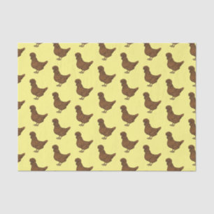 Papier Mousseline Illustration de poulet à la polis chamois
