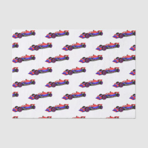 Papier Mousseline Illustration de voiture de course professionnelle