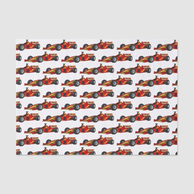 Papier Mousseline Illustration de voitures de course à grande vitess (Recto)