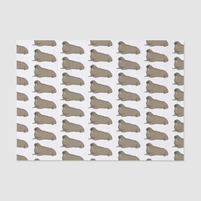 Papier Mousseline Illustration de Walrus (Recto)