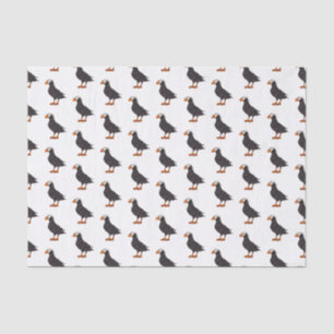 Papier Mousseline Illustration d'oiseau bouffon touffu