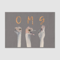 Illustration drôle | OMG d'aquarelle d'oiseau