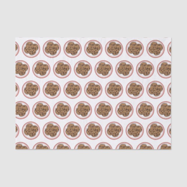 Papier Mousseline Illustration du cookie de puce à chocolat (Recto)