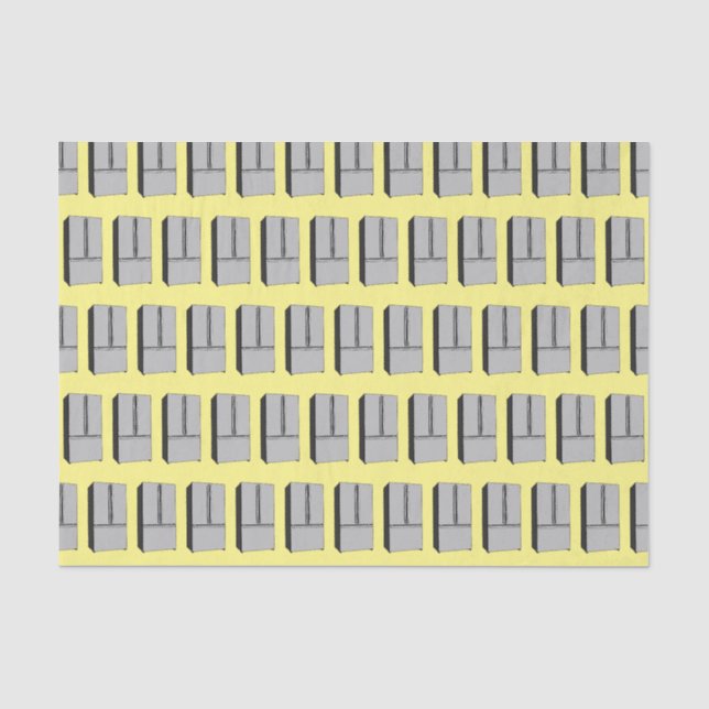 Papier Mousseline Illustration du réfrigérateur de porte française (Recto)