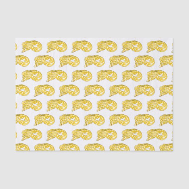 Papier Mousseline Illustration du serpent python birman (Recto)