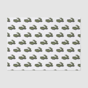 Papier Mousseline Illustration d'un camion de missiles militaires