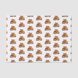Papier Mousseline Illustration d'un camion de nourriture pour chien 