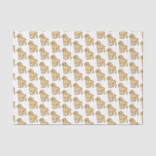 Papier Mousseline Illustration d'un caniche brun joyeux