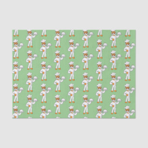Papier Mousseline Illustration d'un chef tigre drôle et mignon