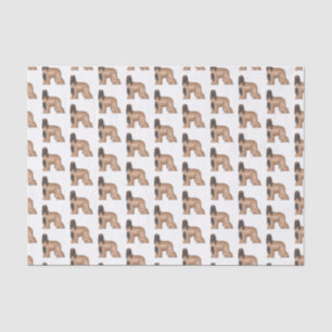 Papier Mousseline Illustration d'un chien hound afghan
