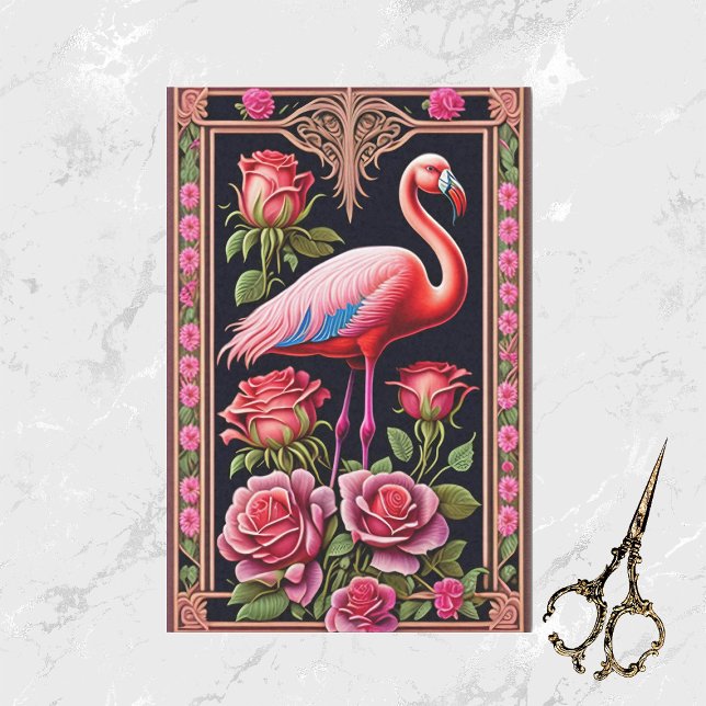 Papier Mousseline Illustration d'un Rose de Flamant rose rose (Créateur téléchargé)