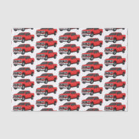Illustration d'une camionnette rouge mou