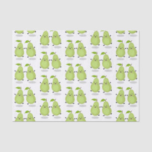 Papier Mousseline Illustration d'une paire de poires mignonne