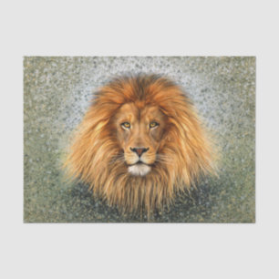Papier Mousseline Image d'art de peinture de photographie de lion