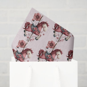 Papier Mousseline Image de cheval de carrousel fantaisiste