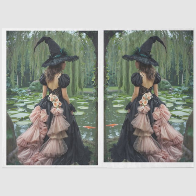 Papier Mousseline Image miroir Willow Witch2 Tissu Paper (Recto)