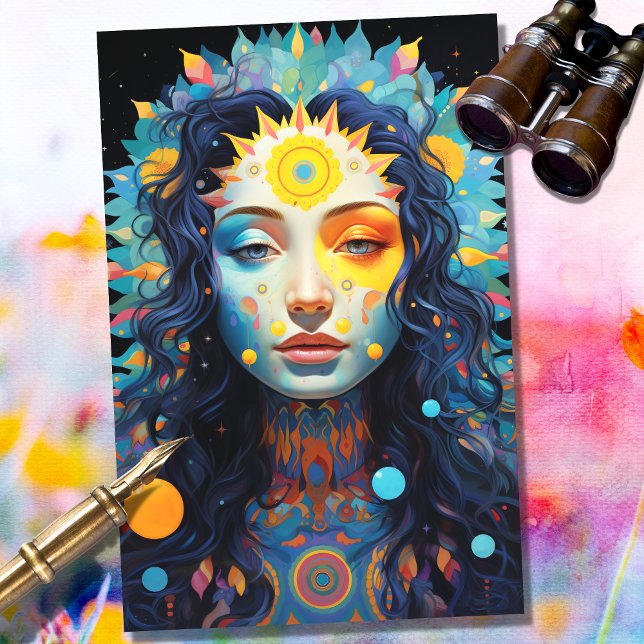 Papier Mousseline Imaginaire Lune Fille 2 Découpage papier (Créateur téléchargé)