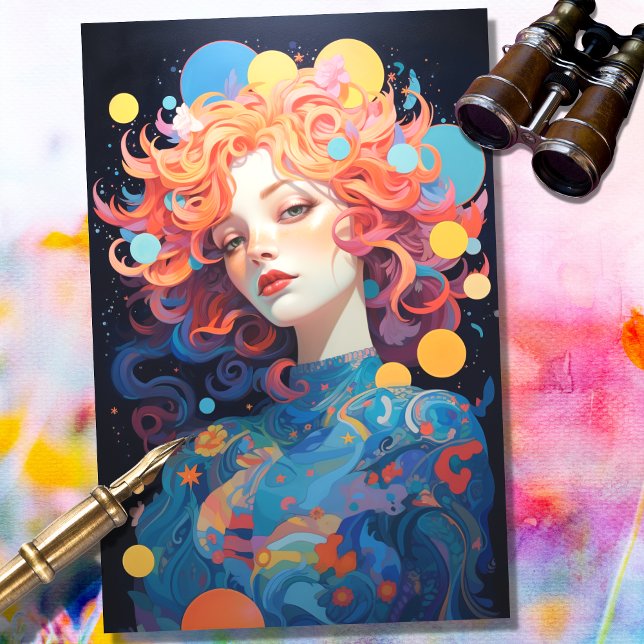 Papier Mousseline Imaginaire Lune Fille 3 Découpage papier (Créateur téléchargé)