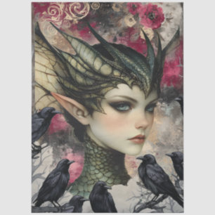 Papier Mousseline Imaginaire lymphatique gothique mythologique Drago