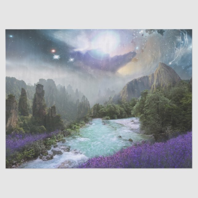 Papier Mousseline Imaginaire Rainforest paysage Pittoresque (Recto)