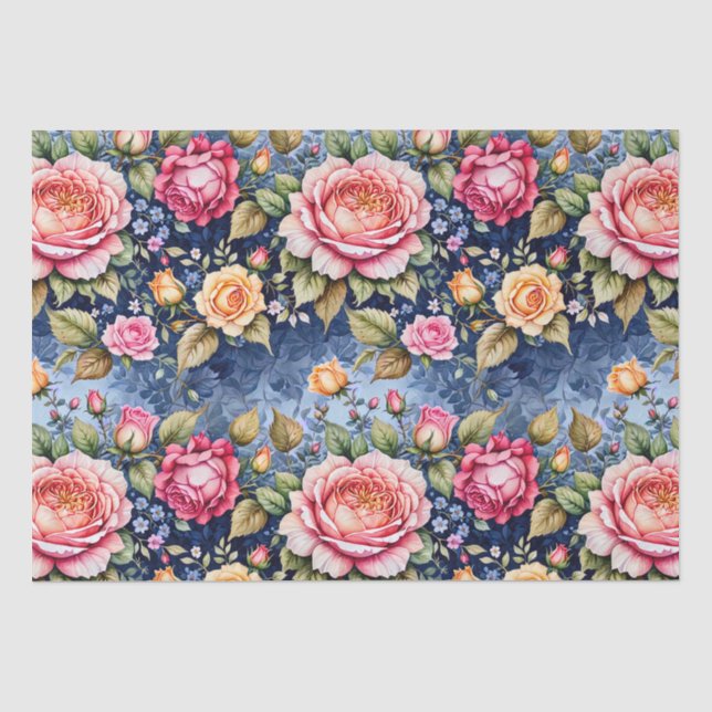 Papier Mousseline Imaginaire Rose coloré (Recto)